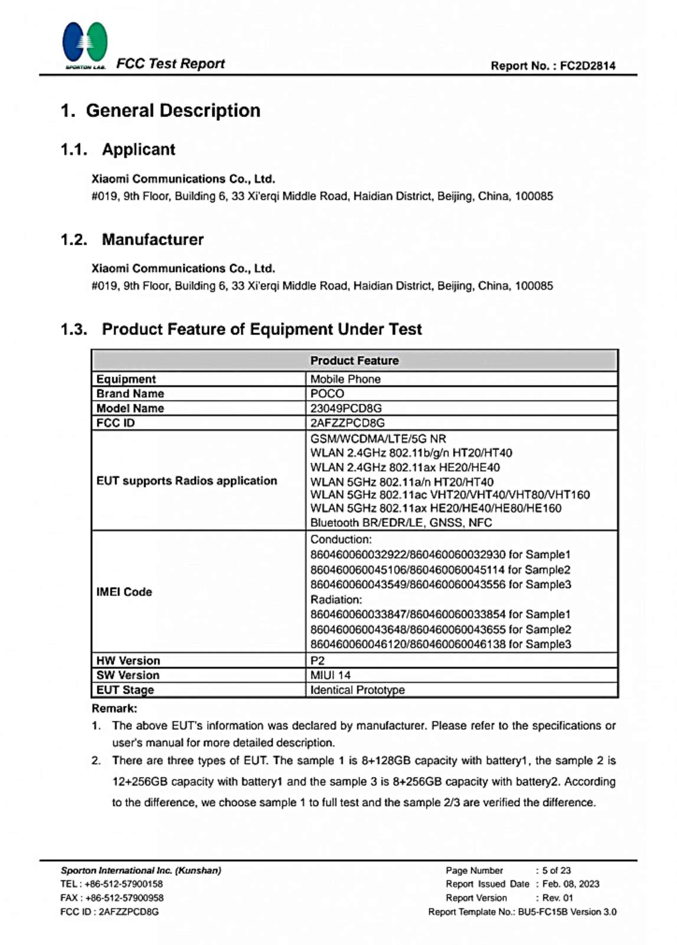 POCO F5 5G Specifications are revealed via FCC