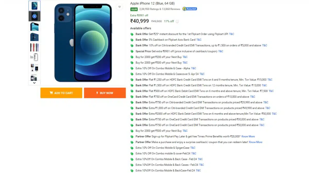 Flipkart Big Saving Days Iphone 12 Price