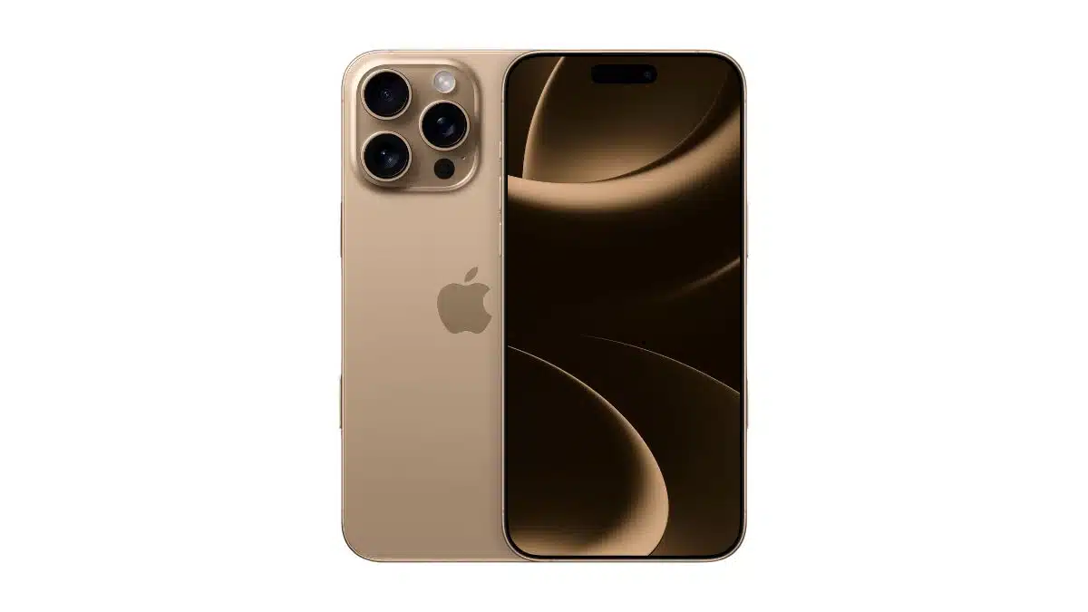 Leaked image of iPhone 16 Pro in new light golden color with dedicated camera capture button