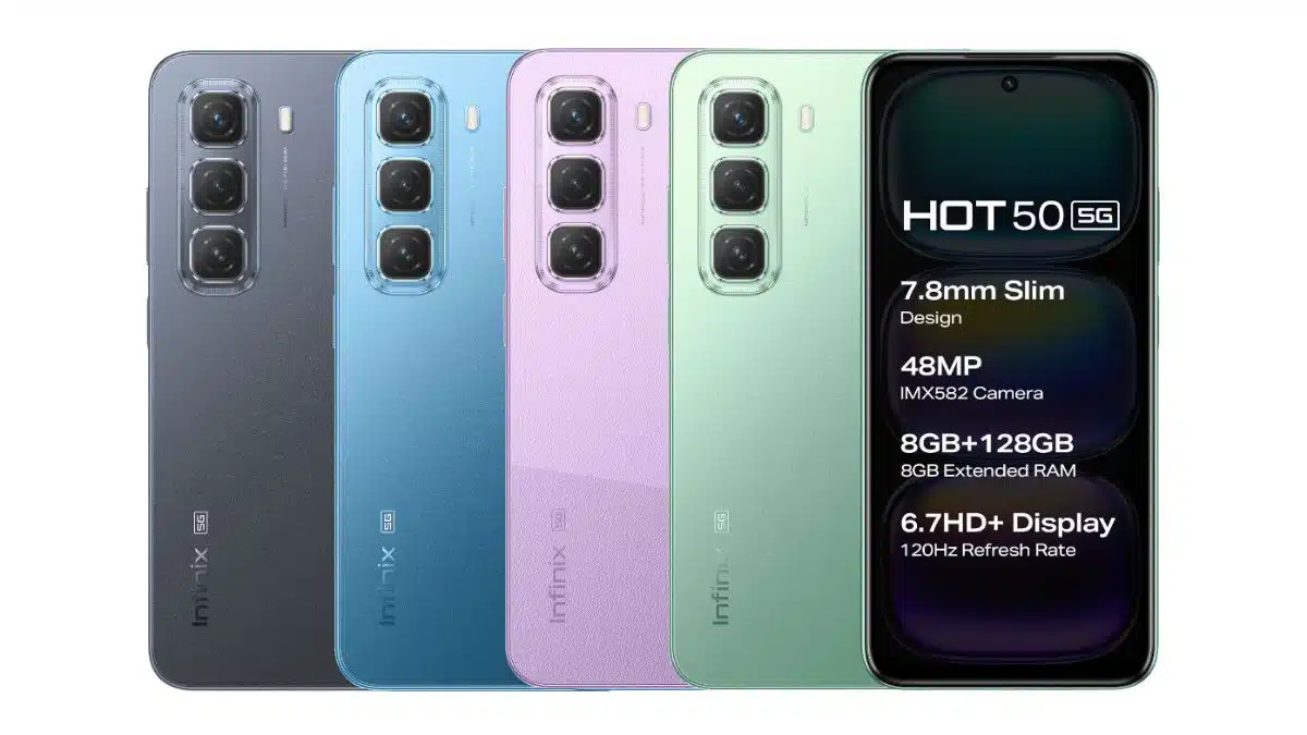 Infinix HOT 50 5G India Color Variant Image