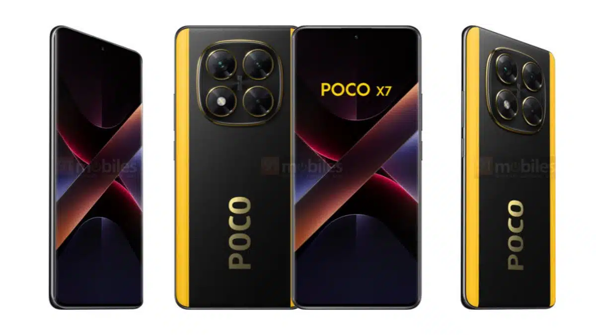 POCO X7 and X7 Pro Renders Leaked, POCO X7 series, POCO X7 Pro, POCO X7 AMOLED display, POCO X7 Pro camera setup, Poco