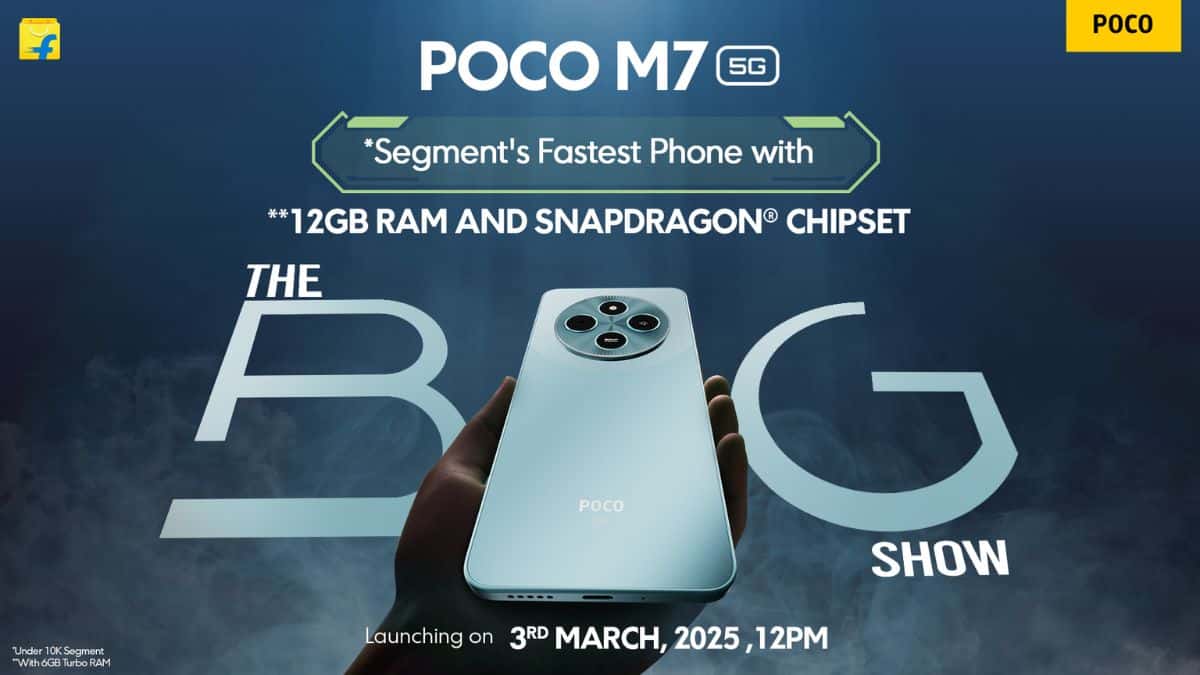 POCO M7 5G, India launch, Snapdragon 4 Gen 2, under Rs 10,000, budget smartphone, March 3 launch, POCO smartphone, Flipkart, POCO launch, non-Pro variant